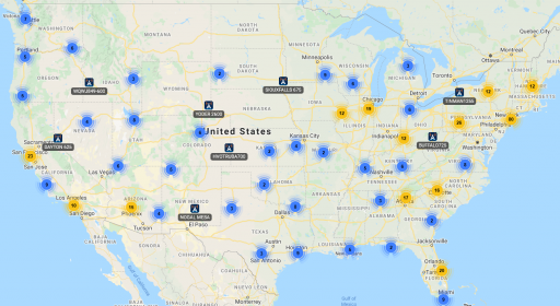 USA GMRS Repeater Map.png