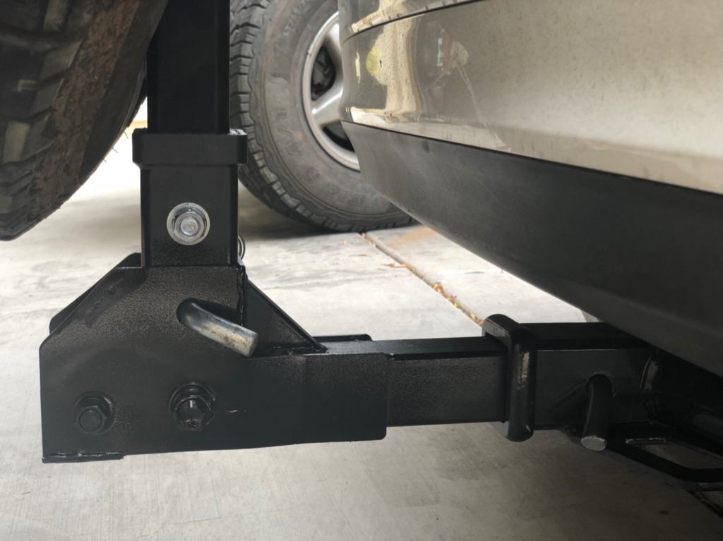 Diy Low Cost Swing Down Hitch Mount Spare Tire Rack