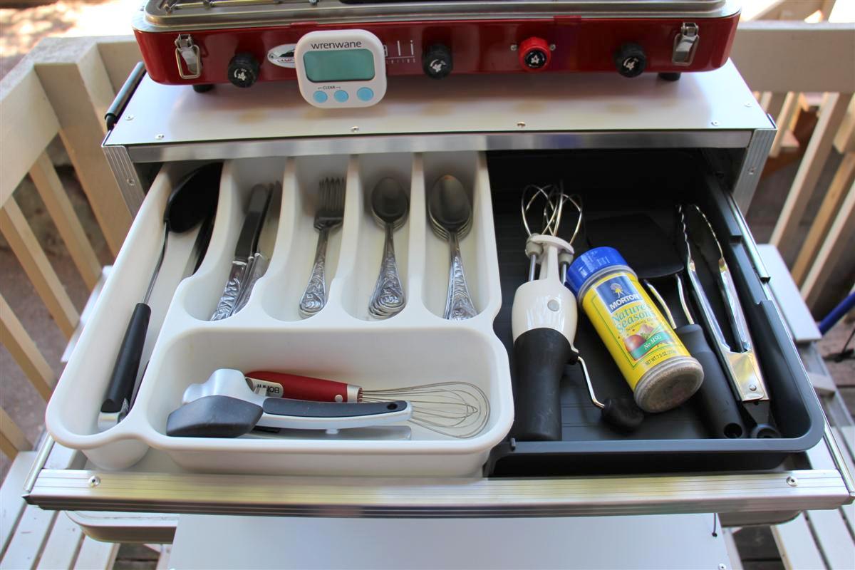 Our fully featured camping kitchen in a Box 