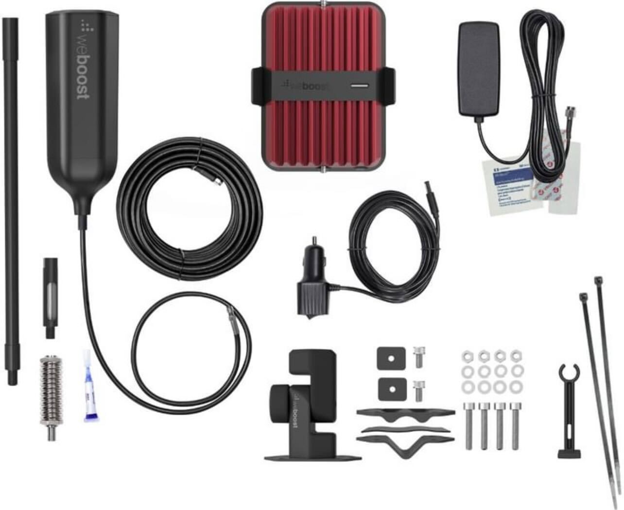 The components of the Drive Reach Overland by weBoost.