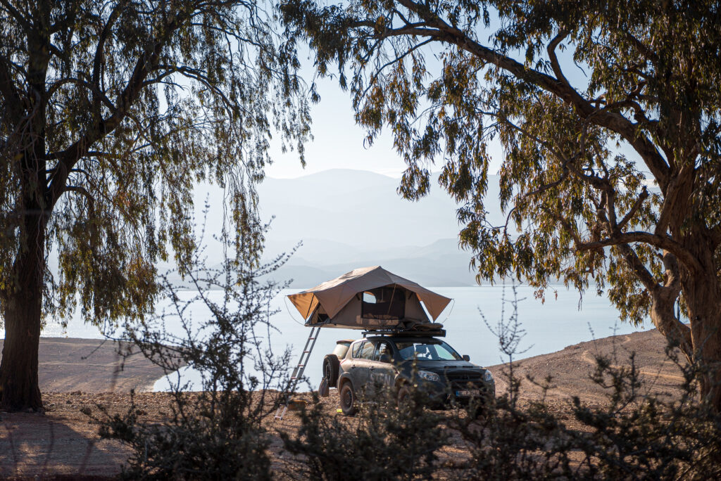 Dispersed camping in an overland vehicle